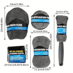 Car Cleaning 9 Sponge Towel Set Beauty Set Car Cleaning Tool Set