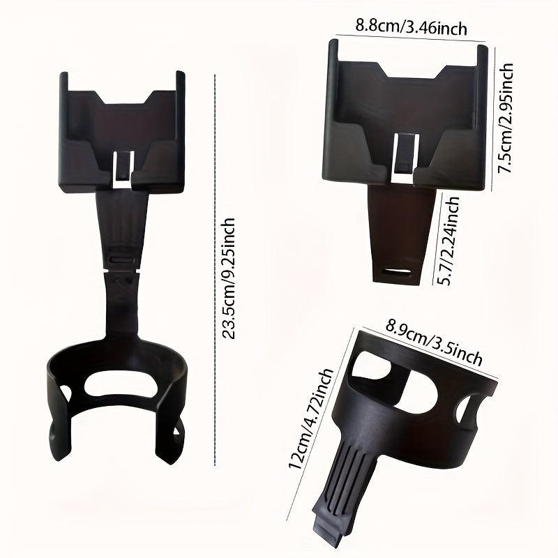Car Phone Holder & Cup Holder 2 in 1 Mount - Vertical/Horizontal Positioning
