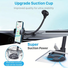 Car Phone Holder with Strong Suction Cup Gooseneck Mount