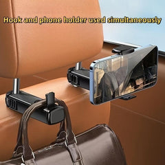 360 Rotatable Car Phone Bracket with Seat Headrest Hook Phone Holder