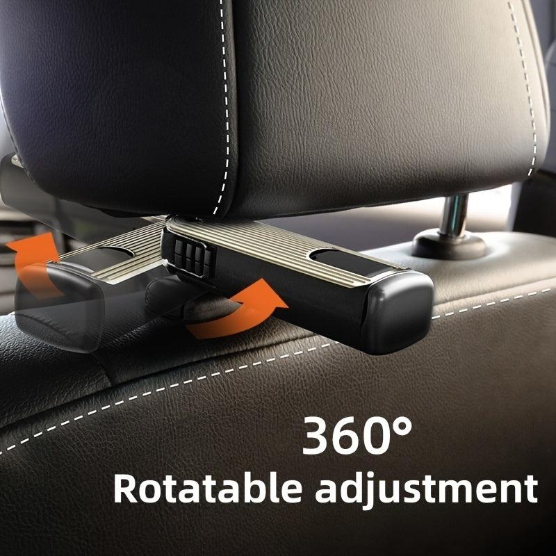 360 Rotatable Car Phone Bracket with Seat Headrest Hook Phone Holder