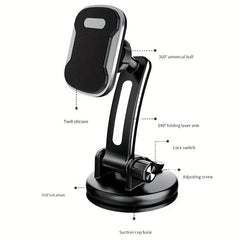 Car Phone Holder Center Console Suction Cup Mount Strong Magnet Phone Holder
