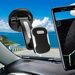 Car Phone Holder Center Console Suction Cup Mount Strong Magnet Phone Holder