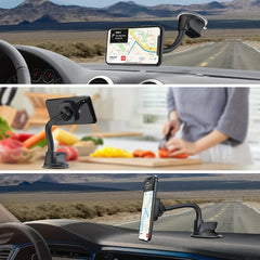 Flexible Magnetic Phone Holder for Car Dashboard & Windshield