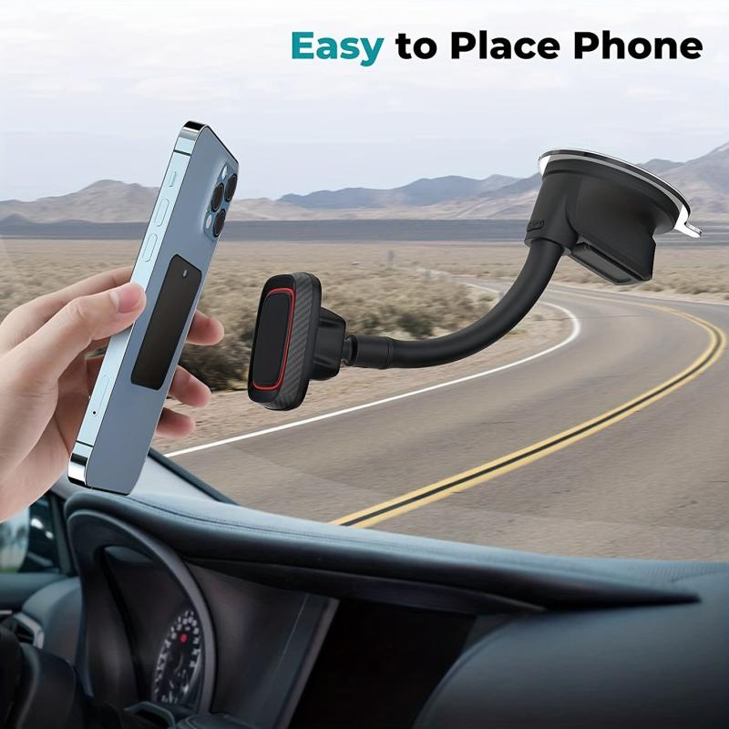 Flexible Magnetic Phone Holder for Car Dashboard & Windshield