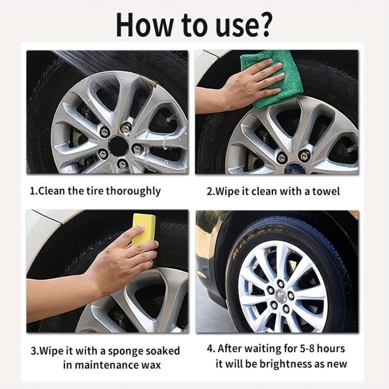 500g Tire Coating Glaze for Car Tires, Increase Brightness, Wax Polish