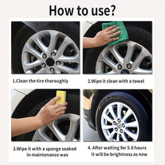 500g Tire Coating Glaze for Car Tires, Increase Brightness, Wax Polish
