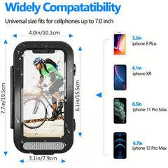Waterproof Motorcycle Phone Mount with Rain Cover - Motorbike Holder