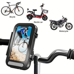 Waterproof Motorcycle Phone Mount with Rain Cover - Motorbike Holder