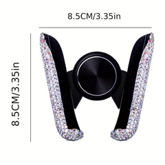Sparkle and Shine Glitter Crystal Car Phone Holder for Women