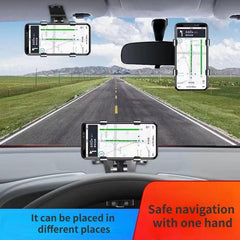 Car Mobile Phone Holder Rotating Dashboard Rearview Mirror Bracket