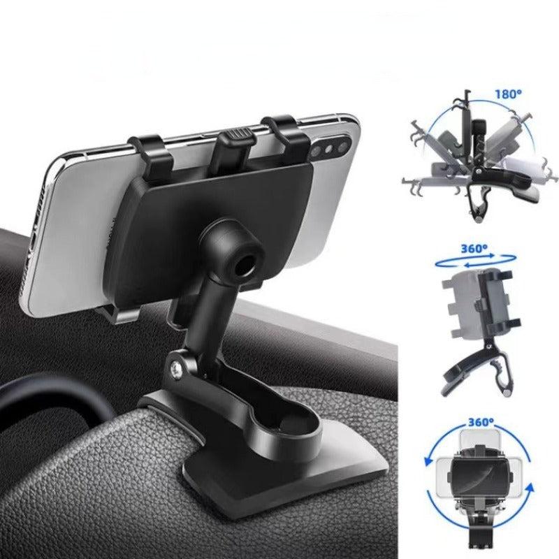 Car Mobile Phone Holder Rotating Dashboard Rearview Mirror Bracket