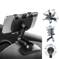 Car Mobile Phone Holder Rotating Dashboard Rearview Mirror Bracket