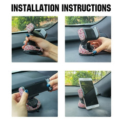 Universal Bling Phone Holder with 360u00b0 Adjustable & Crystal Decoration