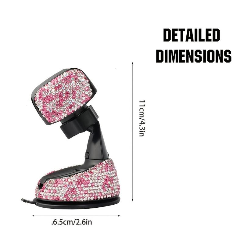 Universal Bling Phone Holder with 360u00b0 Adjustable & Crystal Decoration