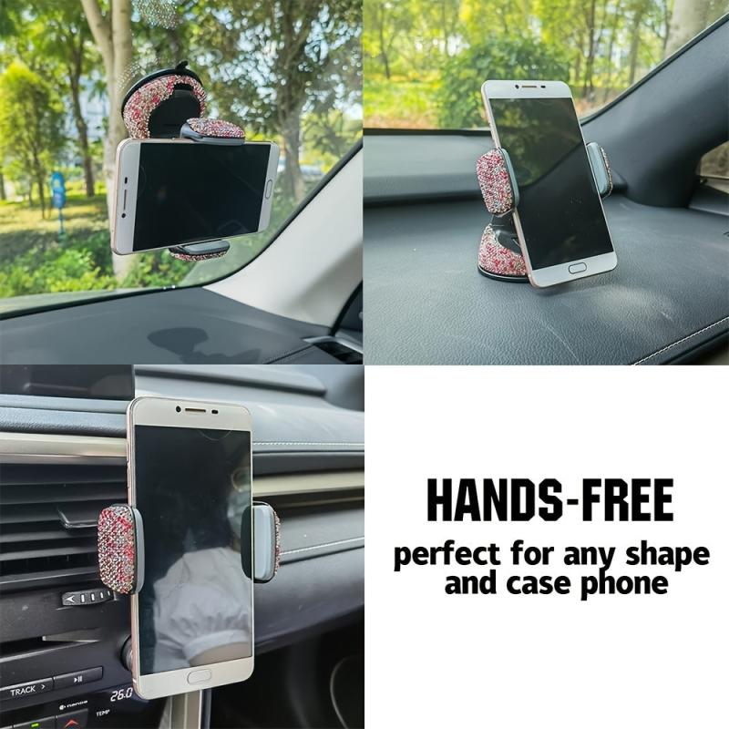 Universal Bling Phone Holder with 360u00b0 Adjustable & Crystal Decoration