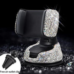 Universal Bling Phone Holder with 360u00b0 Adjustable & Crystal Decoration