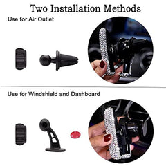 Glitter Car Phone Holder 360 Adjustable Auto Stand For Women & Girls