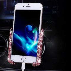 Glitter Car Phone Holder 360 Adjustable Auto Stand For Women & Girls