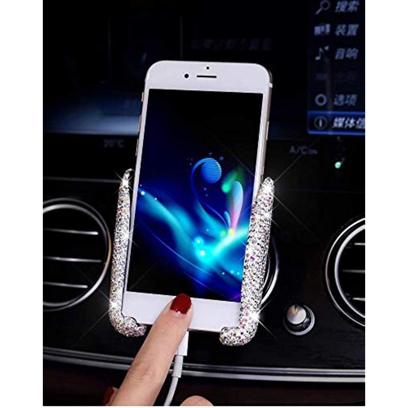 Glitter Car Phone Holder 360 Adjustable Auto Stand For Women & Girls