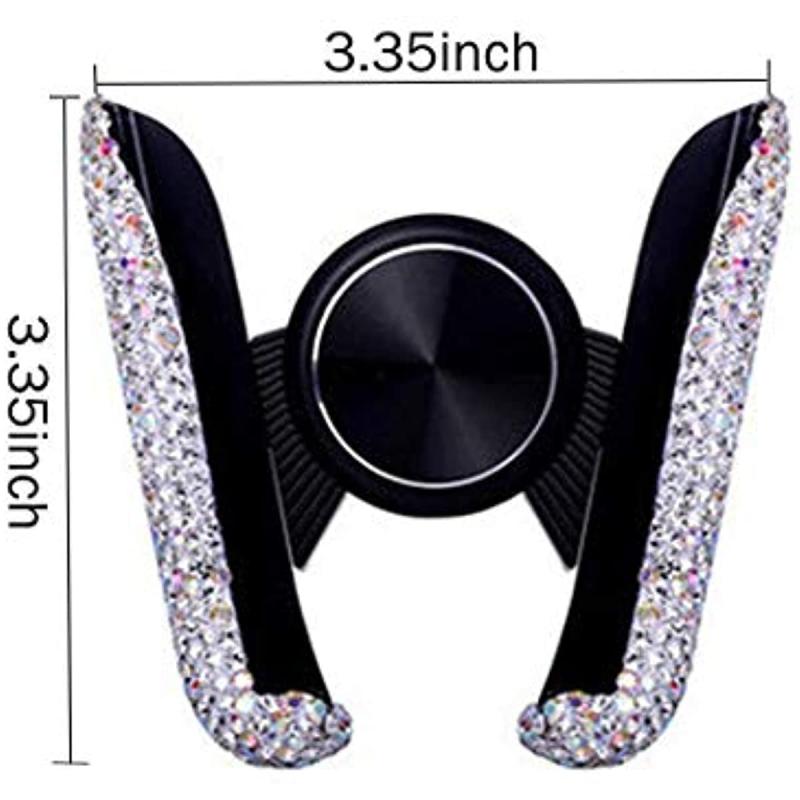 Glitter Car Phone Holder 360 Adjustable Auto Stand For Women & Girls
