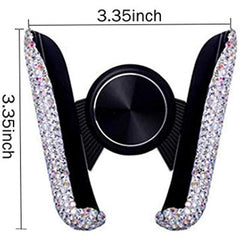 Glitter Car Phone Holder 360 Adjustable Auto Stand For Women & Girls