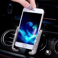 Glitter Car Phone Holder 360 Adjustable Auto Stand For Women & Girls
