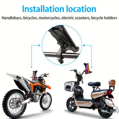 Motorcycle Phone Mount Anti Shake 360 Rotation Phone Holder