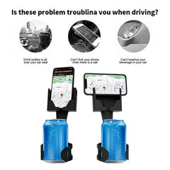 Universal Hands Free Cell Phone Cup Mount with Drink Holder