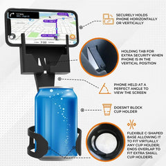 Universal Hands Free Cell Phone Cup Mount with Drink Holder