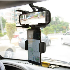 Rearview Mirror 360u00b0 Car Phone Holder Universal Mount Stand for Cell Phone GPS