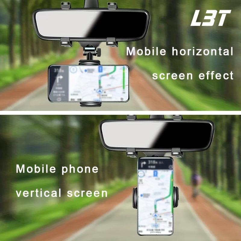 Universal 360 Rearview Mirror Holder for Rotating Car Phone Holder