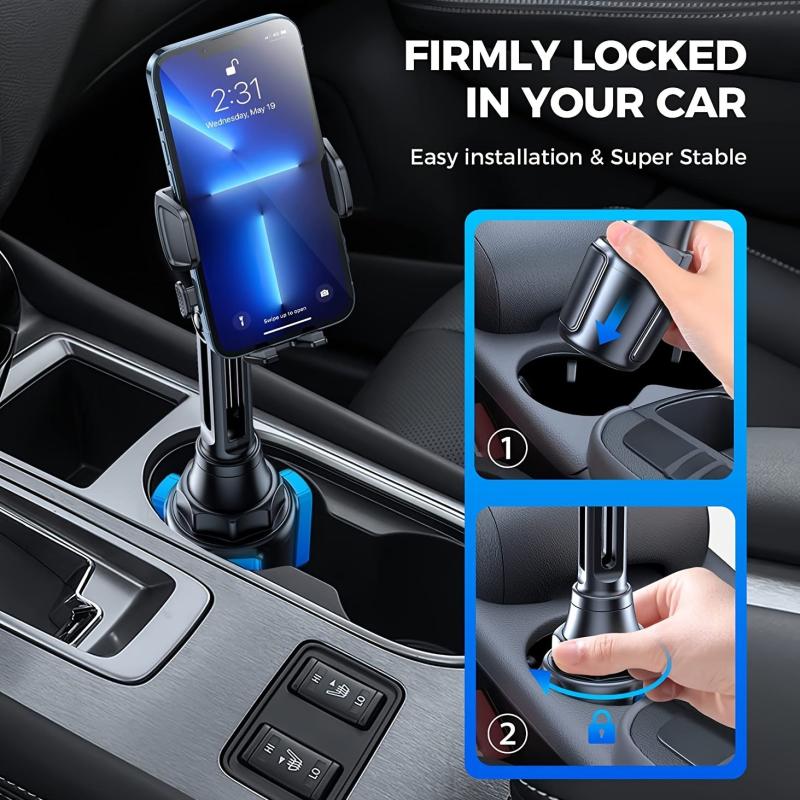 Stable Cup Phone Holder Car Mount Adjustable Pole