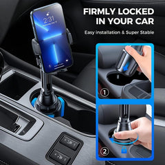 Stable Cup Phone Holder Car Mount Adjustable Pole