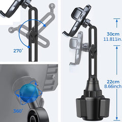 Stable Cup Phone Holder Car Mount Adjustable Pole