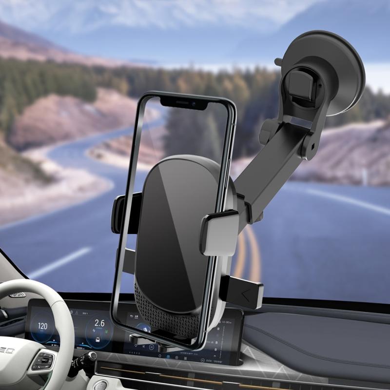 Car Phone Holder 360u00b0 Telescopic Suction Cup Mount