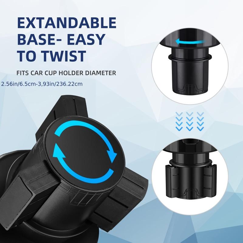 YITUMU Car Cup Holder Large Cup Pad Beverage Holder Adjustable Base