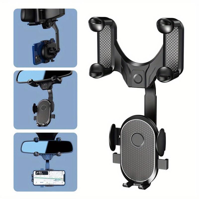 Car Rear Mirror Phone Bracket 360 Rotatable GPS Navigation