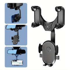 Car Rear Mirror Phone Bracket 360 Rotatable GPS Navigation
