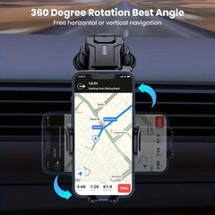 Adjustable Car Phone Holder Mount for Dashboard - Compatible with All Phones