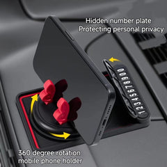 Multifunctional Anti Slip Phone Holder with Parking Number Plate