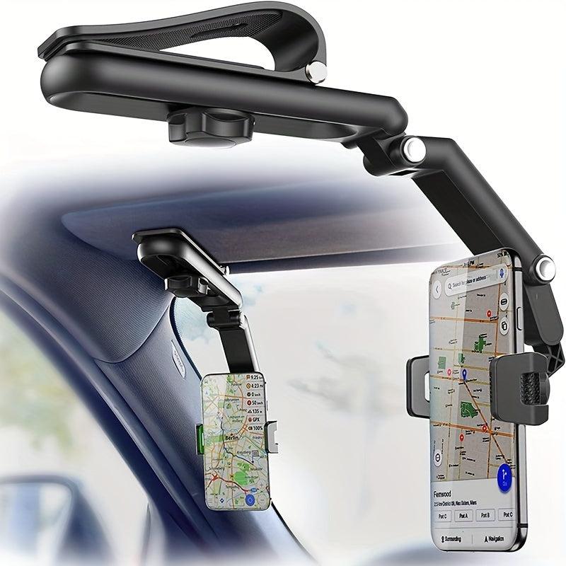 Car Phone Navigation Bracket Sun Visor Phone Holder Rearview Mirror