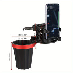 Car Phone Holder Dual Use Adjustable Height Anti Slip GPS Navigation Holder