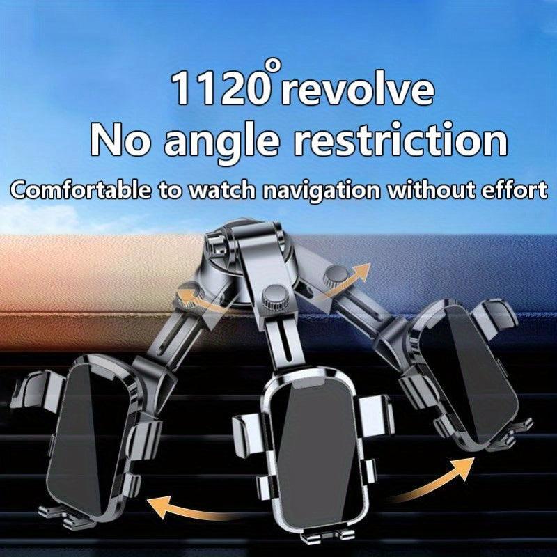 Car Phone Holder Mount Military Suction & Sturdy Base 3 In 1 Universal Phone