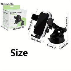 Car Phone Holder Mount Military Suction & Sturdy Base 3 In 1 Universal Phone