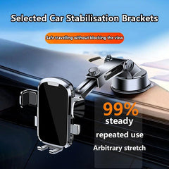 Car Phone Holder Mount Military Suction & Sturdy Base 3 In 1 Universal Phone