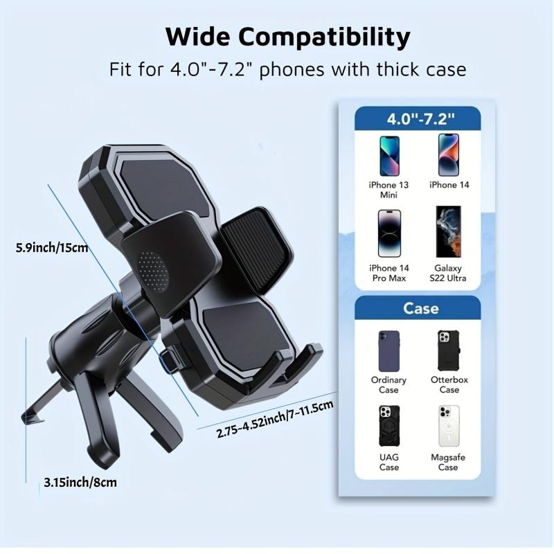 Car Phone Holder Mount for Dashboard Windshield Air Vent iPhone 14 13 12 Pro Max