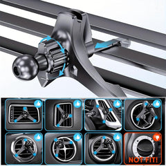 Car Phone Holder 3 Point Support With Extended Clamp Cradles