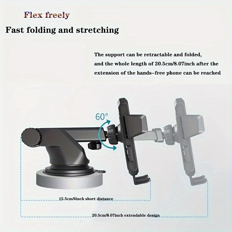 Car Telescopic Long Rod Bracket Suction Cup Phone Holder