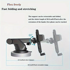 Car Telescopic Long Rod Bracket Suction Cup Phone Holder